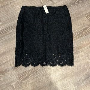 Black lace skirt